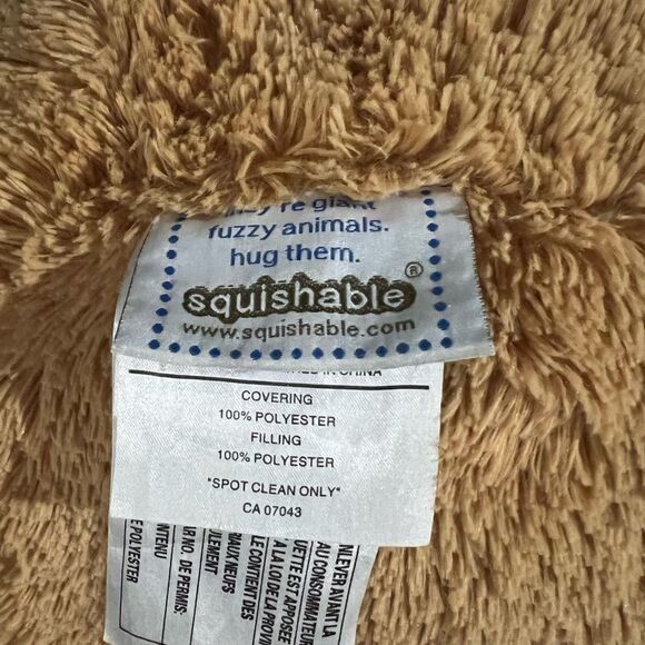 BROWN HONEYBEAR SQUISHABLE RETIRED STUFFED ANIMAL PLUSH HUGGABLE PILLOW - Picture 4 of 7